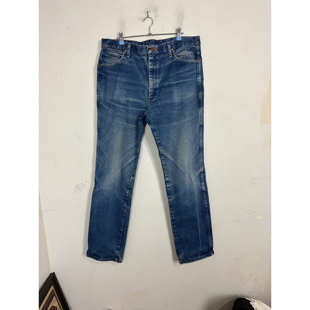 Wrangler Cowboy Cut Slim Fit Jeans Mens 36x34 Blue Denim 936PWD Western